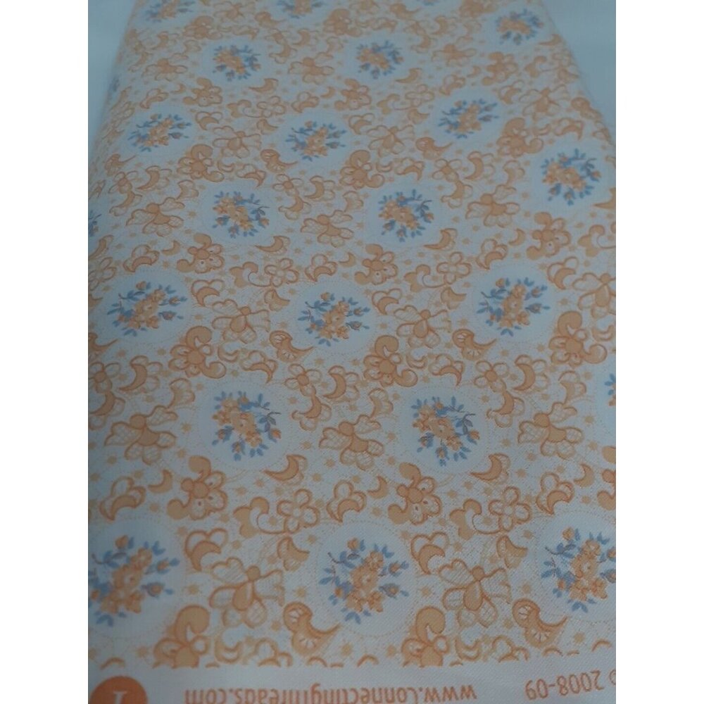 Mama's Cottons 2 by Connecting Threads 2008-09 Peach Floral, Cotton, 3 Yards,